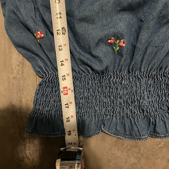 Handmade Vintage Chambray Top - Picture 3 of 5